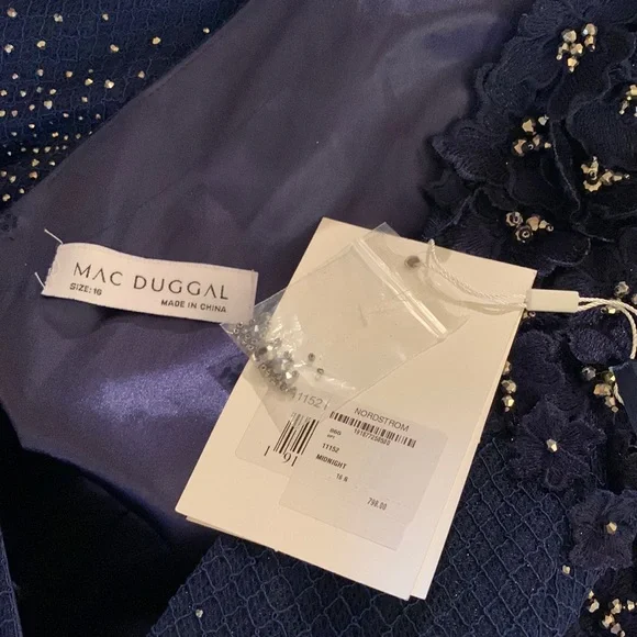 Mac Duggal Midnight Blue Embellished Maxi Dress - Picture 13 of 15